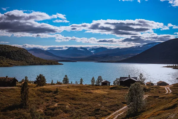 Gyönyörű Norvég Táj Ideális Fjord Hegyek Módja Annak Hogy Trolltunga — Stock Fotó