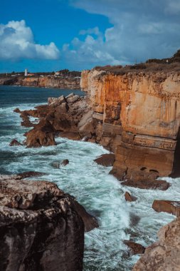 Cascais, Portekiz, kayalık uçurum ısmarlayarak 