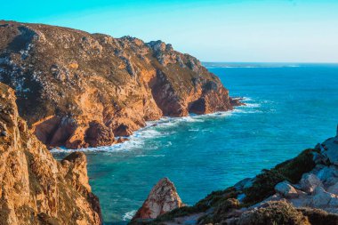 ısmarlayarak kayalık uçurum Cabo da Roca, Portekiz 