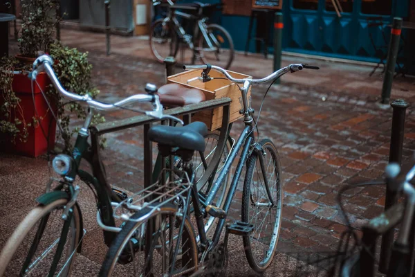 Bicicletas Rua Bairro Velho Toulouse França — Fotografia de Stock