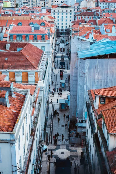 Πανοραμική Άποψη Των Σπιτιών Κόκκινα Κεραμίδια Λισαβόνα Πορτογαλία — Φωτογραφία Αρχείου
