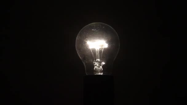 Elektrische Lampe Der Dunkelheit Ausschalten — Stockvideo