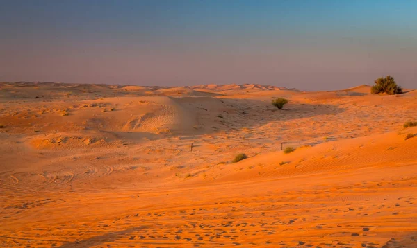 Piękny Ekspozycji Zrobione Pustyni Jego Kolorowy Czerwony Kolor Zachód Słońca — Zdjęcie stockowe