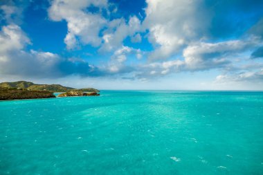 Panoramik Antigua ve Barbudas, Caribbean Valley Kilisesi Beach.
