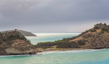 Panoramik Antigua ve Barbudas, Caribbean Valley Kilisesi Beach.