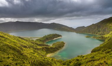 Güzel Adası, Sao Miguel için yapılan, Azores, Portekiz bitmiş pozlama