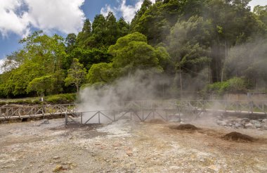 Furnas, en doğudaki üç etkin trachitic volkan üzerinde Adası Sao Miguel, tarihsel olarak aktif volkanik karmaşık, Furnas içinde yer almaktadır. 