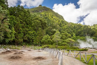 Furnas, en doğudaki üç etkin trachitic volkan üzerinde Adası Sao Miguel, tarihsel olarak aktif volkanik karmaşık, Furnas içinde yer almaktadır. 