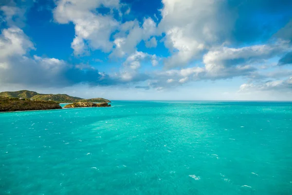 Vista Panorámica Playa Iglesia Del Valle Antigua Barbudas Caribe —  Fotos de Stock