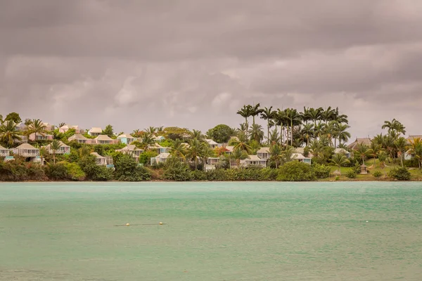 Panoramiczny Widok Plażę Valley Kościoła Antigua Barbudas Karaiby — Zdjęcie stockowe