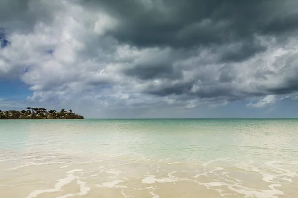 Vista Panorâmica Praia Igreja Vale Antígua Barbudas Caribe — Fotografia de Stock