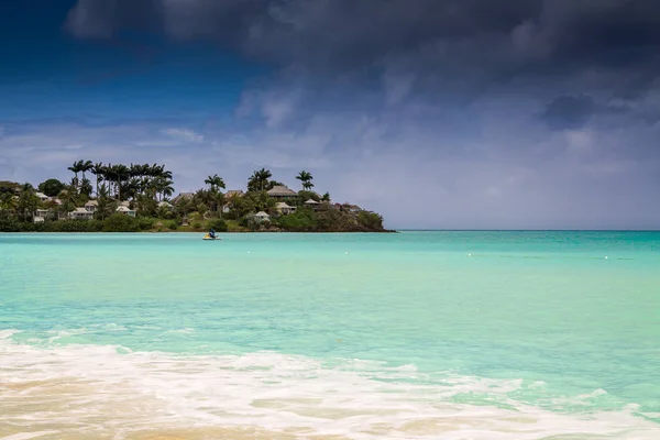 Вид Пляж Valley Church Антигуа Барбуде Карибский Бассейн — стоковое фото