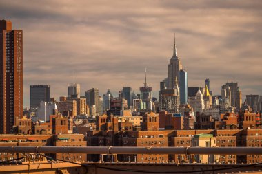 Brooklyn gelin, şehir Nyc skyline güzel görünüm yararlanarak ve bu geçiş sırasında yapılan pozlama.