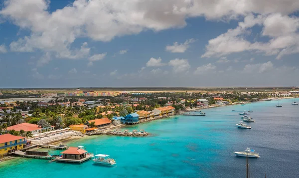 Bienvenue Bonaire Divers Paradise Arrivée Bonaire Prise Bateau Capitale Bonaire — Photo
