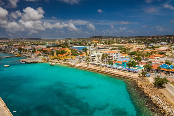 Üdvözöljük Bonaire Búvárok Paradicsoma Érkező Bonaire Elfog Hajó Tőke Bonaire — Stock Fotó