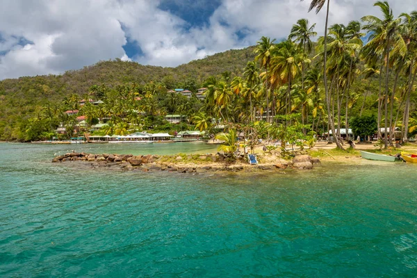 Marigot Bay Saint Lucia Карибское Море Экспозиция Сделанная Время Прогулки — стоковое фото