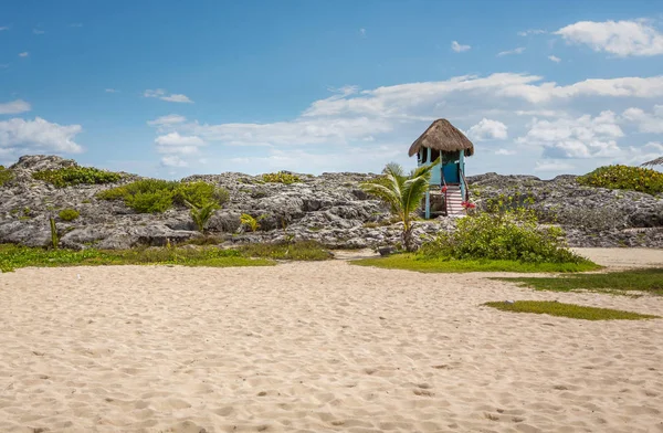 Photo Beautiful Beach Chen Rio Cozumel Mexico Located Quieter Side — Stock Photo, Image