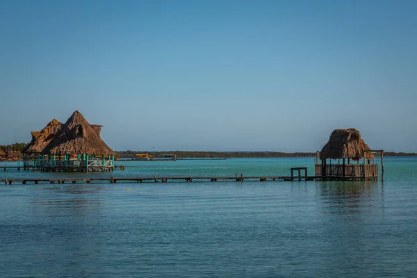 Laguna Bacalar Conosciuta Anche Come Laguna Dei Sette Colori Bacalar — Foto Stock