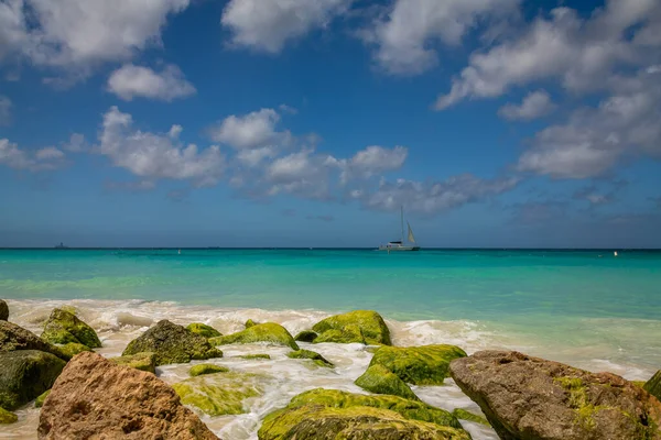 Sailing Aruba Eagle Beach — Stock Photo, Image