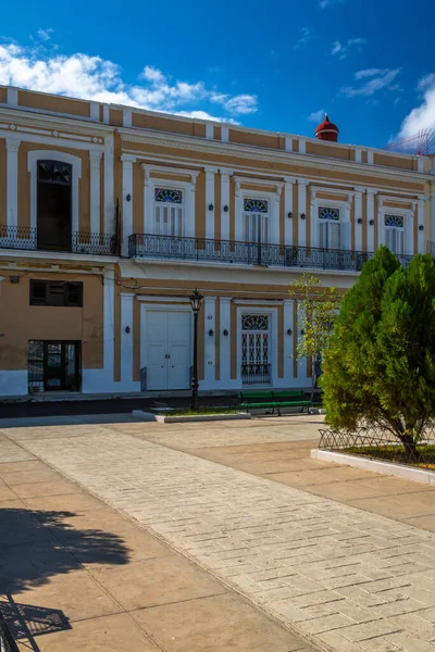 Matanzas Küba Nın Ana Meydanında Güzel Rengarenk Binalarıyla Teşhir Edildi — Stok fotoğraf