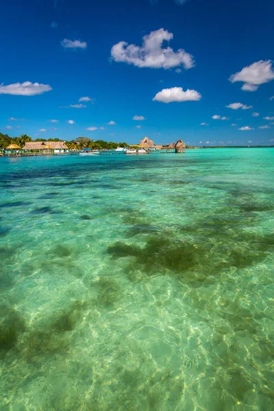 Laguna Bacalar Also Known Lagoon Seven Colors Bacalar Mexico Crystal — Stock Photo, Image