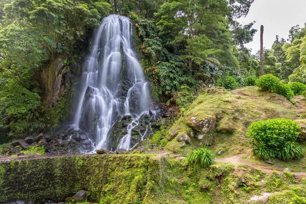 Beautiful Waterfall Interior Sao Miguel Island Azores — Stock Photo, Image