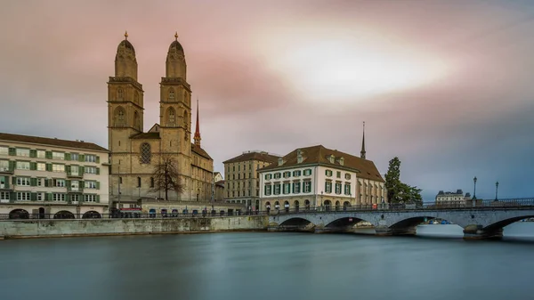 Münster Grossmünster Zrich Schweiz — Stockfoto