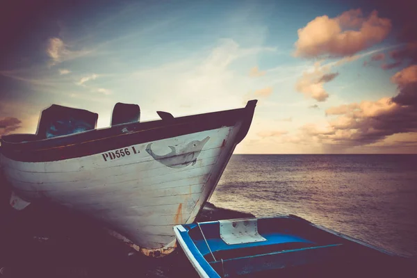 Velho Barco Margem — Fotografia de Stock