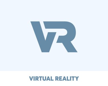 Virtual Reality logo, web icon, modern entertainment, vector illustration clipart svg vector 