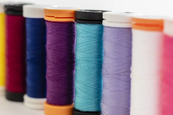 Close Sewing Thread Spools — Stock Photo, Image