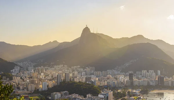 Akşam Rio Janeiro Şehrinin Manzara Rio Güney Bölgesi — Stok fotoğraf