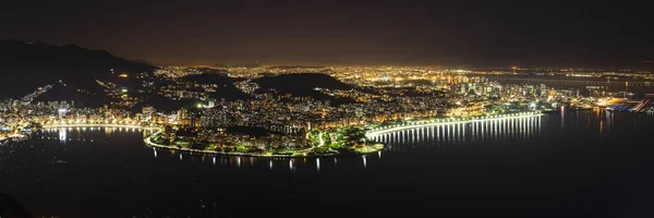 Gece Rio Janeiro Şehrinin Manzara Rio Güney Bölgesi — Stok fotoğraf