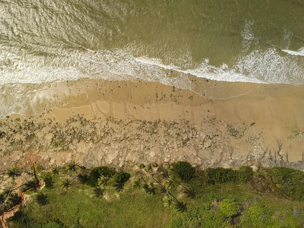 Fontes plajının hava manzarası, Ceara, Brezilya.