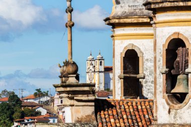 Şehir manzarası Ouro Preto, Brezilya, MG, tarihi Brezilya şehri.