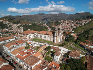 Şehir manzarası Ouro Preto, Brezilya, MG, tarihi Brezilya şehri.