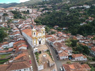 Şehir manzarası Ouro Preto, Brezilya, MG, tarihi Brezilya şehri.