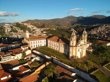 Şehir manzarası Ouro Preto, Brezilya, MG, tarihi Brezilya şehri.