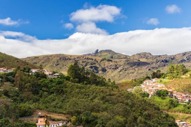 Şehir manzarası Ouro Preto, Brezilya, MG, tarihi Brezilya şehri.