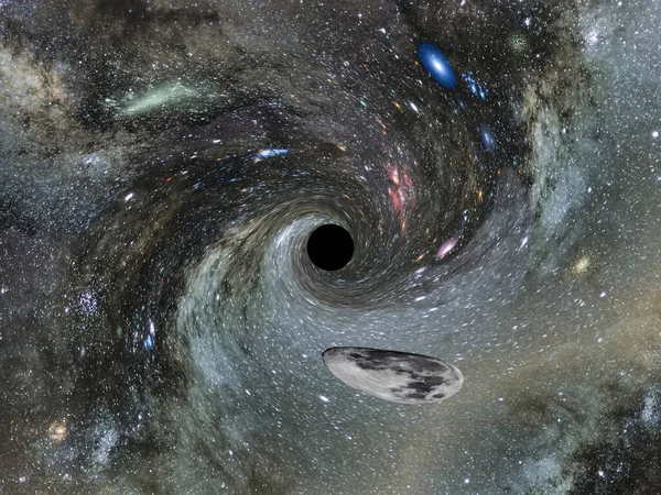 Ilustration Black Hole Destrying Milky Way — Stock Photo, Image