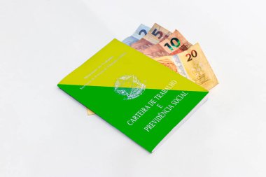 yeşil ve sarı Brezilya çalışma kartı