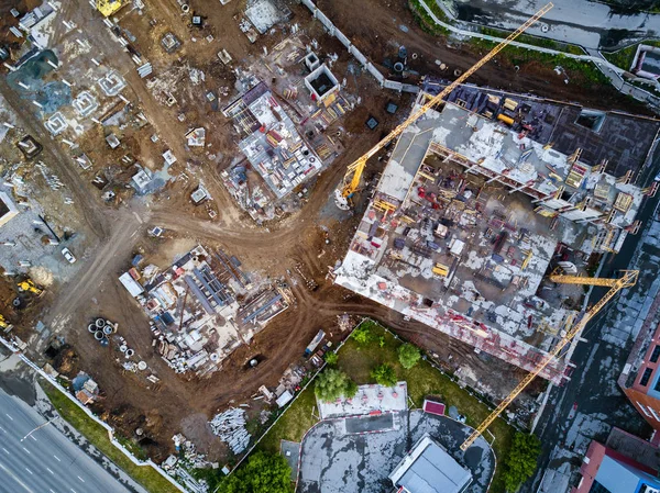 Yeni bina, Rusya inşa dron görünümü yukarıdan