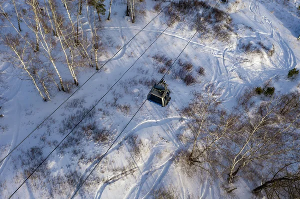 Aerial view; Bannoe local ski resort of Chelyabinsk — Stock Photo, Image