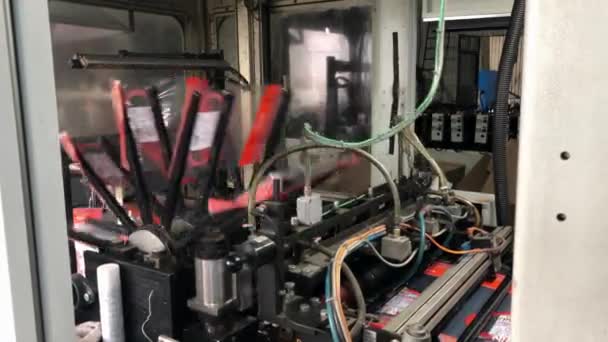 Beeldmateriaal Van Productie Van Plastic Flexibele Polymeer Verpakkingen Moderne Machines — Stockvideo