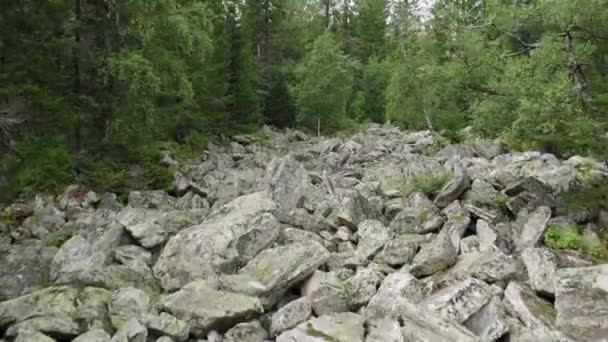 Flygfoto över Big Stone River. drönare går framåt — Stockvideo