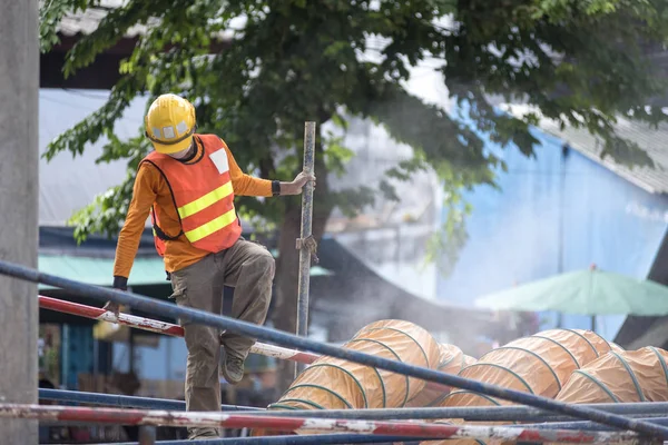 National Labor Day Concept, Construction worker labor on construction work.