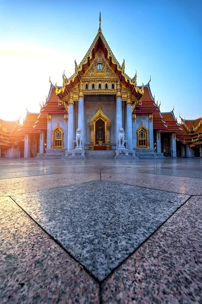 Thai Temple Wat Benchamabopitr Marble Temple Monumento Bangkok Tailandia — Foto de Stock
