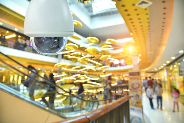 Cámara Domo Fondo Difuminado Abstracto Centro Comercial Interior — Foto de Stock