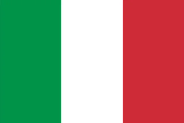 Bandera de Italia. Vector. Se observan proporciones y colores . — Vector de stock