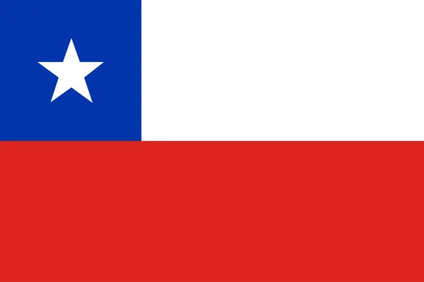 Bandeira do Chile. Vector. Razões e cores são observadas . —  Vetores de Stock