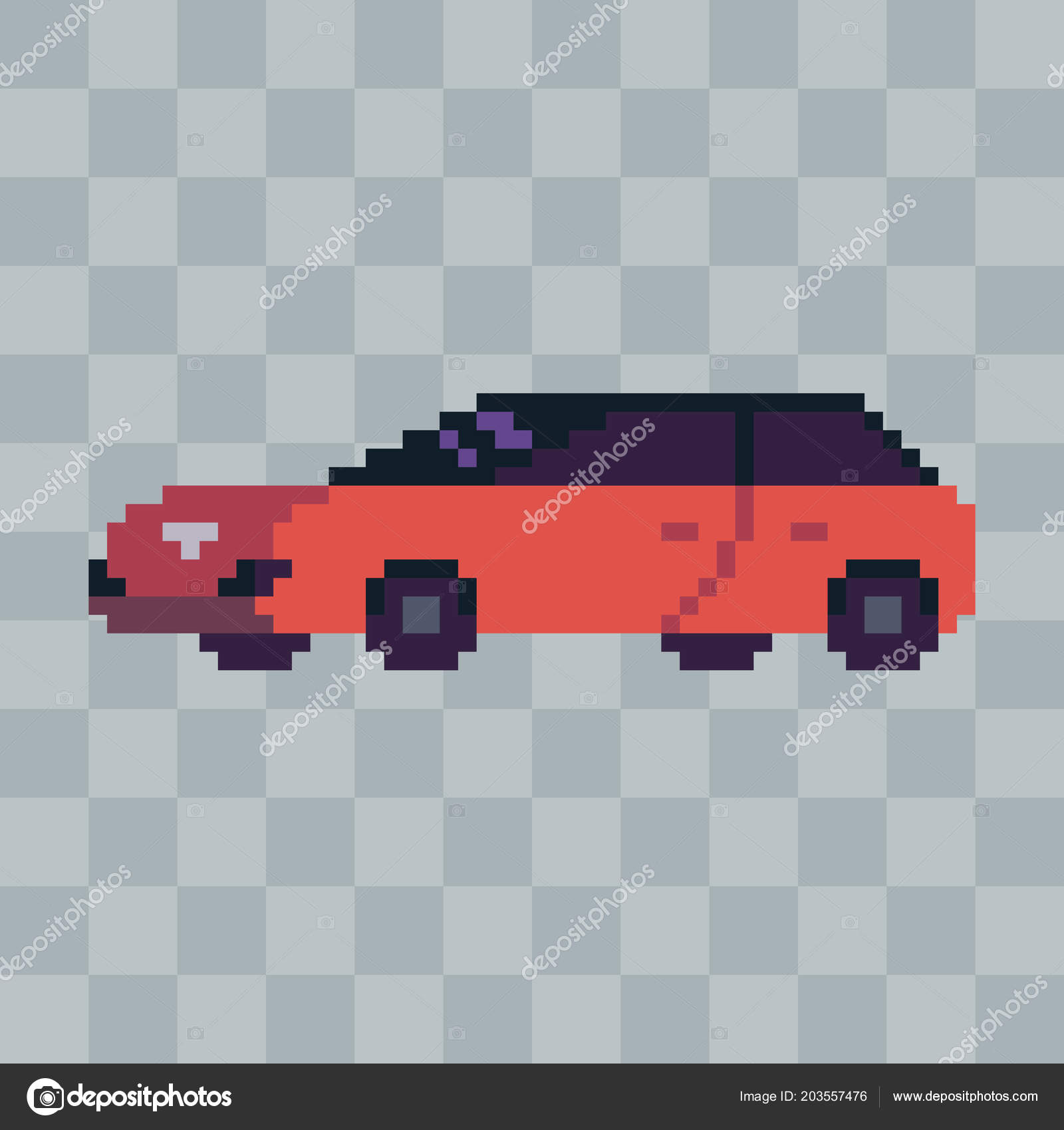 Pixel Art Voiture De Sport Facile Pixel Art Sport Car Vehicle Icon Stock Vector by ©kmarfu 203557476